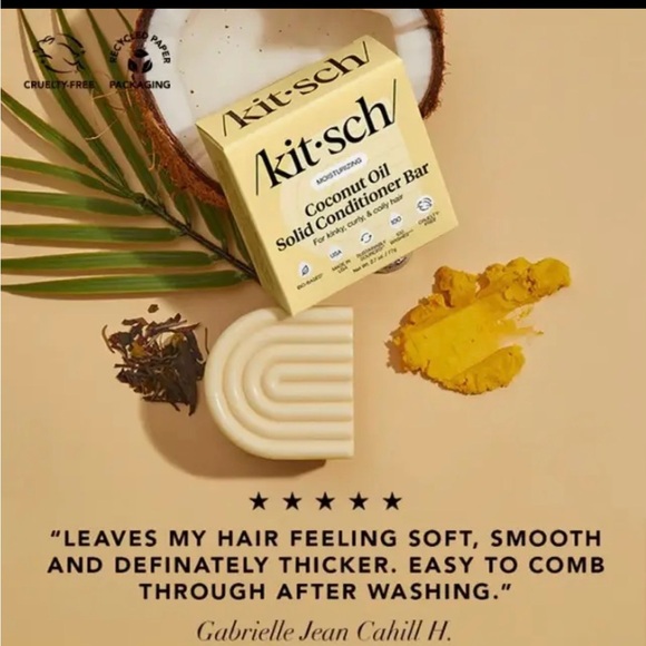 Kitsch Coconut Oil Solid Conditioner Bar - Cream - Picture 2 of 3
